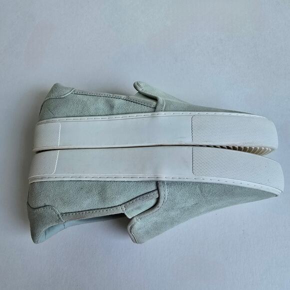 Light Green Ugg Sneakers Jass Size 8.5 Suede Leather Slip On Loafers - Picture 13 of 14